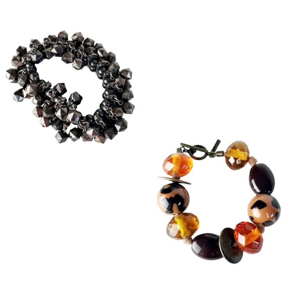 Two Chunky Fashion Bracelets • Nine West & Other - Picture 2 of 11
